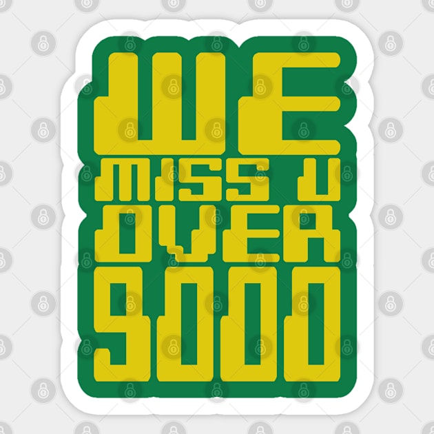 AKIRA TORIYAMA: WE MISS U OVER 9000 Sticker by FunGangStore